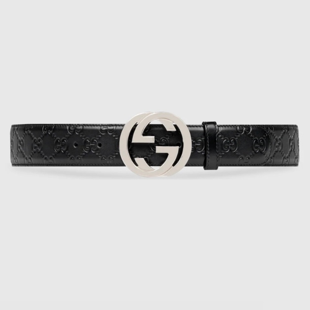 AUTHENTIC NEW Gucci GG buckle belt black men’s Box Included (New with Box)